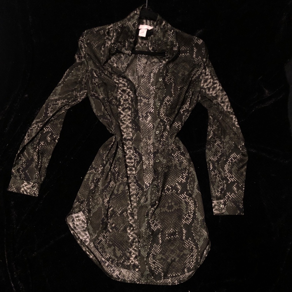 satin shirt dress